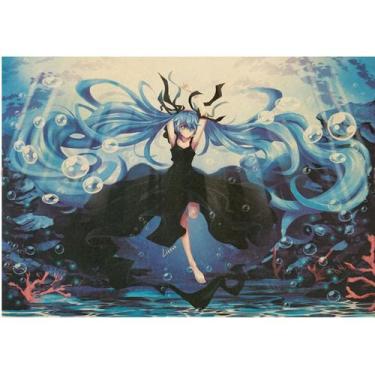 Imagem de Pôster: arte de parede, pintura decorativa, Hatsune Miku Retro Anime -