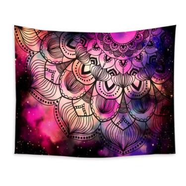 Imagem de Tapeçaria de parede Fantasy Mandala Microfabric 150x130cm - yiweisai