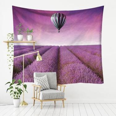 Imagem de Tapeçaria, lavanda, microtecido de parede 150x130cm, estética de quart