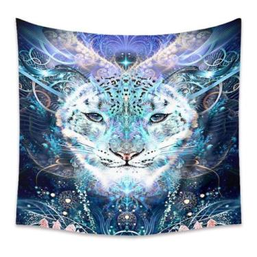 Imagem de Microtecido de parede Tapeçaria Animal Lion 150x130cm para quarto - yi
