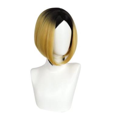 Imagem de Peruca de cosplay Haikyuu Kenma Kozume, traje de anime sintético - yiw