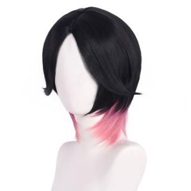 Imagem de Peruca Cosplay Valorants Cloves Cabelo Sintético 35cm - yiweisai
