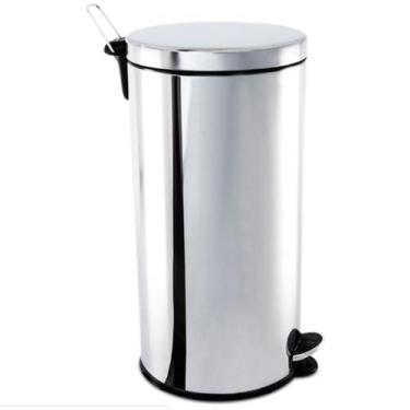 Imagem de Lixeira com Pedal e Balde 30 Litros - 3040/205 - BRINOX, Prata