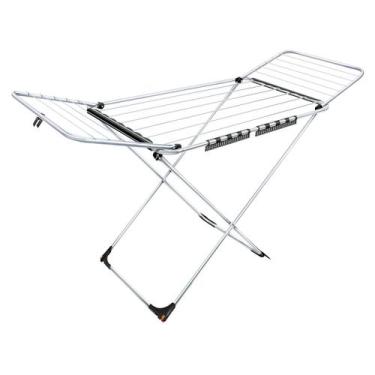 Imagem de Varal De Chão Em Alumínio Big Até 21 Kg Com Abas Dobrável Leve Secalux
