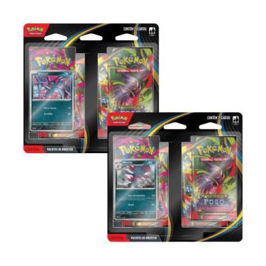 Imagem de Pokemon 2x Blister Quadruplo Fogo Fantasmagórico Sneasel e Weavile Cop