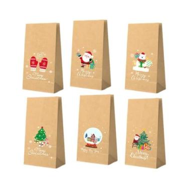 Imagem de Adesivos Para Árvore De Natal 12pcs Sacos De Papel Para Presentes Tema