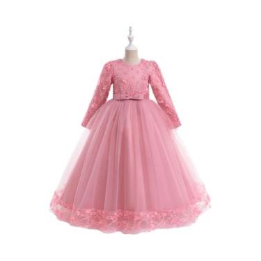Imagem de Vestido De Festa Para Meninas Com Renda, Vestido Formal De Aniversário