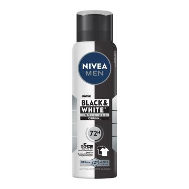 Imagem de NIVEA Men Desodorante Antitranspirante Aerosol Invisible Black & White 150ml