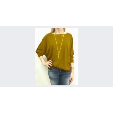 Imagem de Blusas Manga Morcego - Ind Da MOda, Mostarda, G