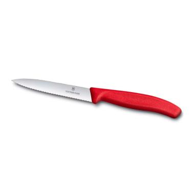 Imagem de Faca Victorinox Swiss Classic - Lâmina Serrilhada Extremamente Afiada - 10 cm - Vermelha - 6.7731