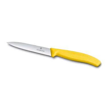 Imagem de Faca Victorinox Swiss Classic - Lâmina Serrilhada Extremamente Afiada - 10 cm - Amarela...