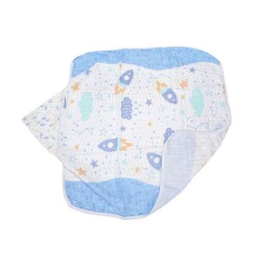 Imagem de Toalha de Banho com Capuz Baby Nice Soft Estampado Minasrey, Foguete