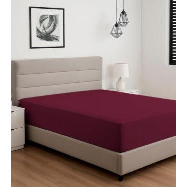 Imagem de Lençol Liso Queen Com Elástico Vivaldi Vermelho, UN, Vermelho