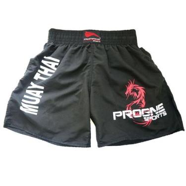 Imagem de Short muay thai masculino - preto - Progne Sports, P