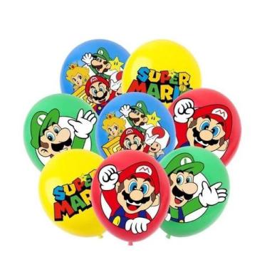 Imagem de Bexigas Super Mario Luigi Toad Peach Balões Festa - Vitrine