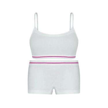 Imagem de Kit Conjunto Sutiã e Calcinha boxer Sem Costura Lupo, Branco, G - 9 a 
