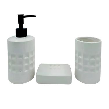 Imagem de Conjunto para Banheiro 3 Peças Modelo Pequim para Organização da Bancada da Pia com Des...