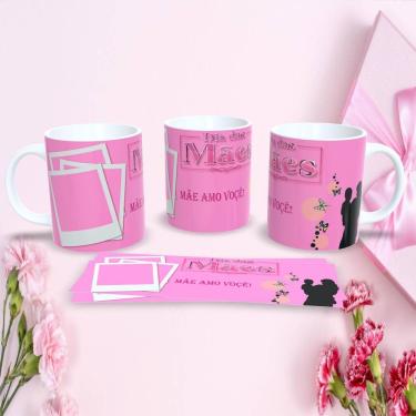 Imagem de Caneca de Porcelana 325ML Mães Estampa 17 para Presente Dia das Mães Decorada Apta Micr...