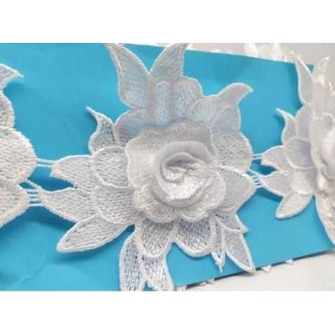 Imagem de Renda Guipir 3D4 Larg 11cm Veu Ccb Artesanato 13,70 Metros - DEMAVI
