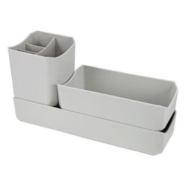 Imagem de Organizador De Mesa- Maquiagem - Porta Treco - Caneta 3 Peças Linha Lo
