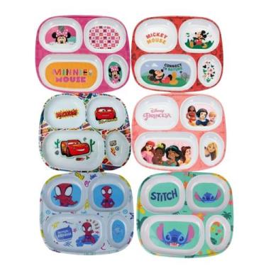 Imagem de Prato Infantil Com Divisoria 24,7cm Personagens Kids - Arts, Homem Ara