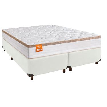 Imagem de Cama Box King + Colchão Isis Inducol Branco