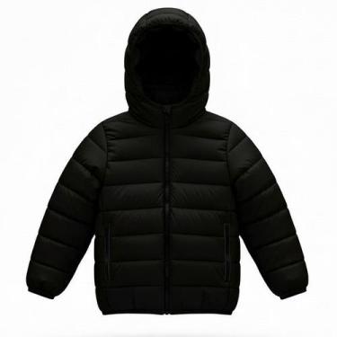Imagem de Jaqueta Puffer Juvenil Masculina Bobojaco Casaco Capuz Frio COR:PRETOT