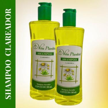 Imagem de KIT 2 Shampoo Camomila Clareador 300ml Vitalab - Vitallab
