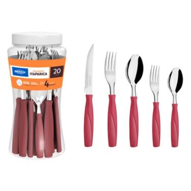 Imagem de Faqueiro Itaparica 20PCS Brinox - 6000415 Vermelho