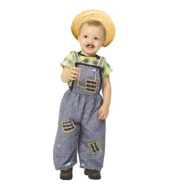 Imagem de Roupa Festa Junina Bebê Menino Espantalho de Jardineira - Fantasias Ca