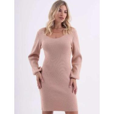 Imagem de Vestido Bufante Tricot Revanche Vt.Fem.00053., Bege, M