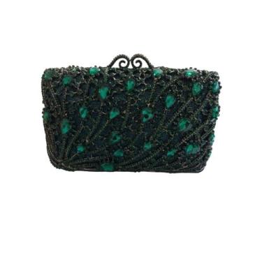 Imagem de Bolsa Clutch Feminina De Festa Luxo Com Cristais E Strass - Lika Bijut