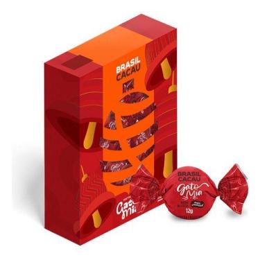 Imagem de Chocolate Natal Brasil Cacau Caixa Minitrufas Gato Mia 144g