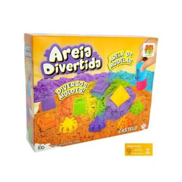 Imagem de Areia Divertida Castelo 300g DM Toys Areia Cinetica para Modelar com M