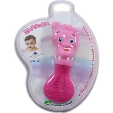 Imagem de Mordedor Pezinho Para Bebê Macio ROSA - VILA TOY
