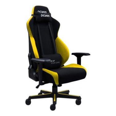 Imagem de Cadeira Gamer Mad Racer V8 Turbo Giratória Rodas Amarela - PCYES
