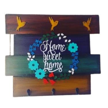 Imagem de Quadro decorativo porta chave MDF - Dimilla Luminárias 