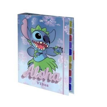 Imagem de Fichário Universitário Disney Stitch Aloha Vibes 48 Folhas DAC 245mmx3