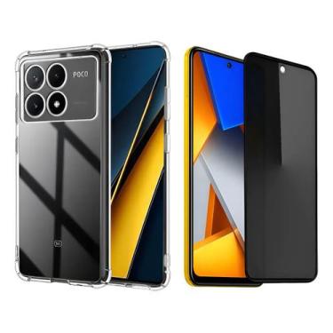 Imagem de Película Fosca Privacidade + Capa Anti Choque TPU para Poco X6 Pro 5g 