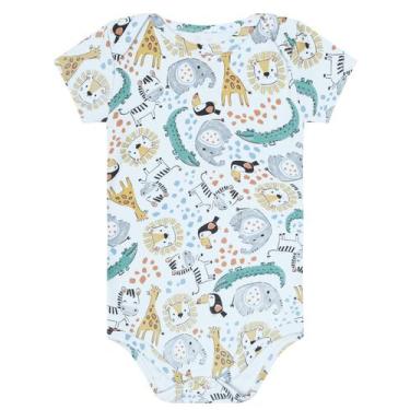 Imagem de BODY MANGA CURTA BEBE 12847 - G - Azul estampado - Kiko baby