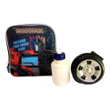 Imagem de Lancheira Escolar Térmica Infantil Menino Transformers Optimus Mecanic
