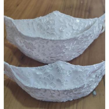 Imagem de Máscara de proteção para noivas modelo 3 D - Andreia Fava Alves