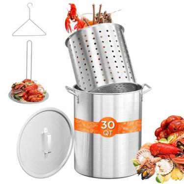Imagem de Fritadeira Turkey ROVSUN 30QT de alumínio com cesta de filtro