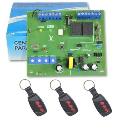 Imagem de Kit Central de Comando para Portão PCX-30 com Sensor Hall e 3 Controles TX Code Learn Bivolt Hombrus