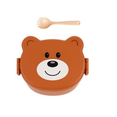 Imagem de Marmita Urso 550ml Infantil Escolar Pote Bichinho Recipiente Bolsa Cri