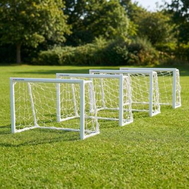 Imagem de Kit 04 Mini Trave De Futebol Em Aço 90 x 60 x 40 Cm Free Action Show De Gols Branco