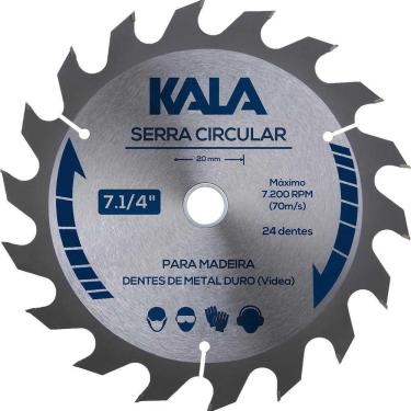 Imagem de Disco para Serra Circular Kala 48 Dentes para Madeira com Bucha de Redução 30MM 7.400 RPM Bivolt Kala