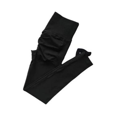 Imagem de Leggings De Yoga Femininas De Cintura Alta Sem Costura, Calças De Fitn