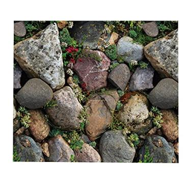 Imagem de WSWJDW Decoração da casa 3D PVC Papel de parede de grãos de madeira Papel de parede de pedra de tijolo Papel de parede autoadesivo para sala de estar Papéis de parede, 24,45cmX10m