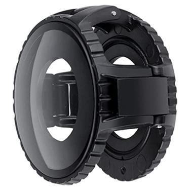 Imagem de Homyl Capa protetora para lente de câmera de vidro óptico de 360 graus, à prova d'água, 10 m, para esportes Insta 360 One x2, proteção completa preta